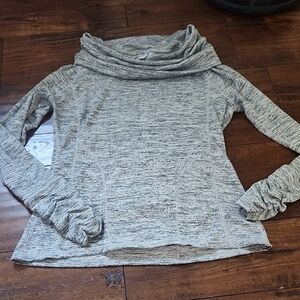 3/$15! Actra Heathered Gray Women's Cowl Neck Sweater Size Large